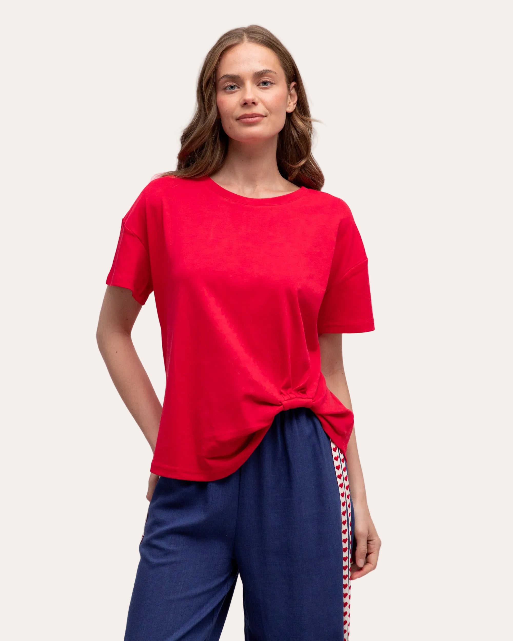 Easy Tuck Tee - Cherry