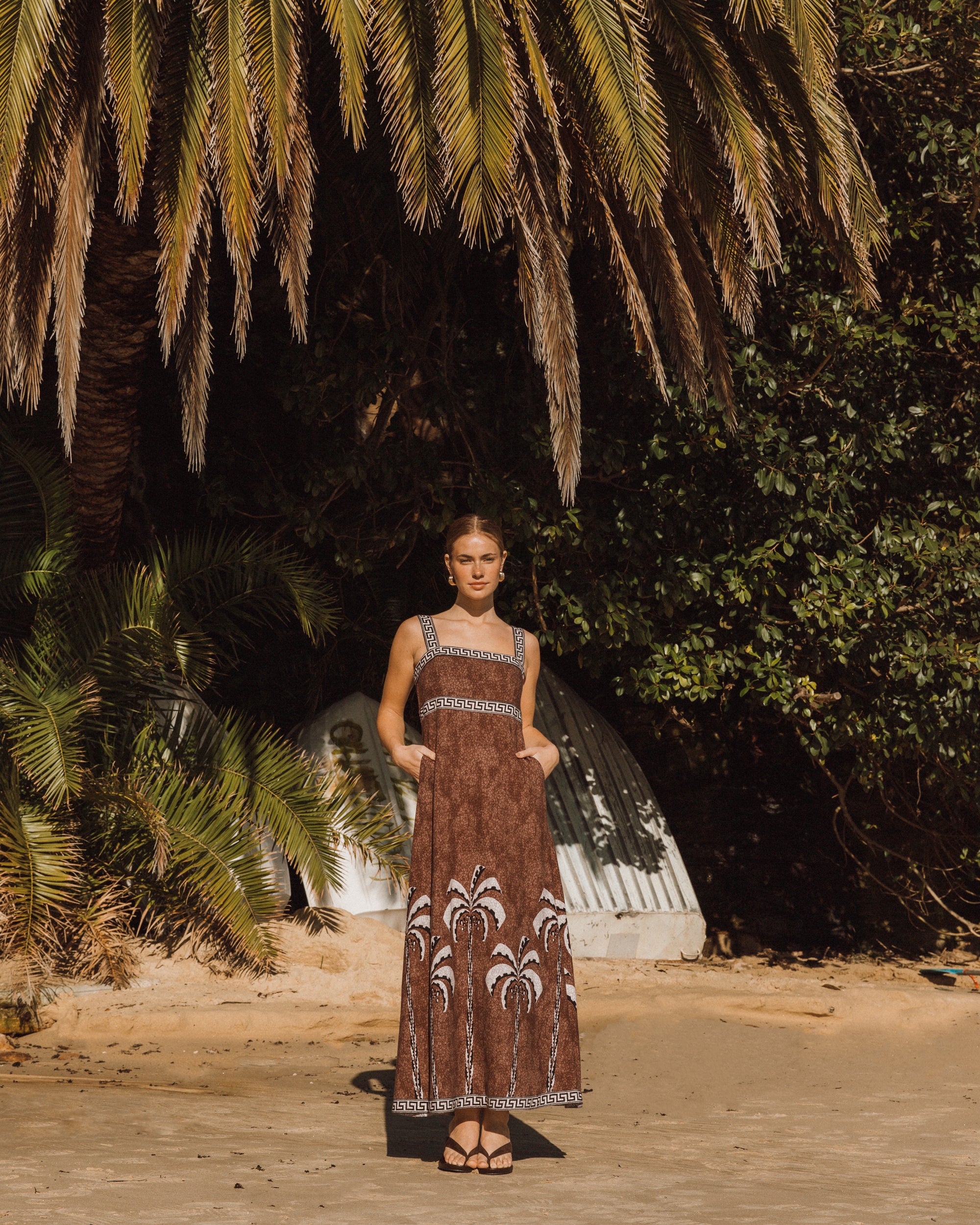 Tropical Mosaic Maxi Dress
