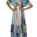 Kalani Frill Maxi Blue Rainbow