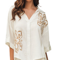 Nora embroidered Shirt - white